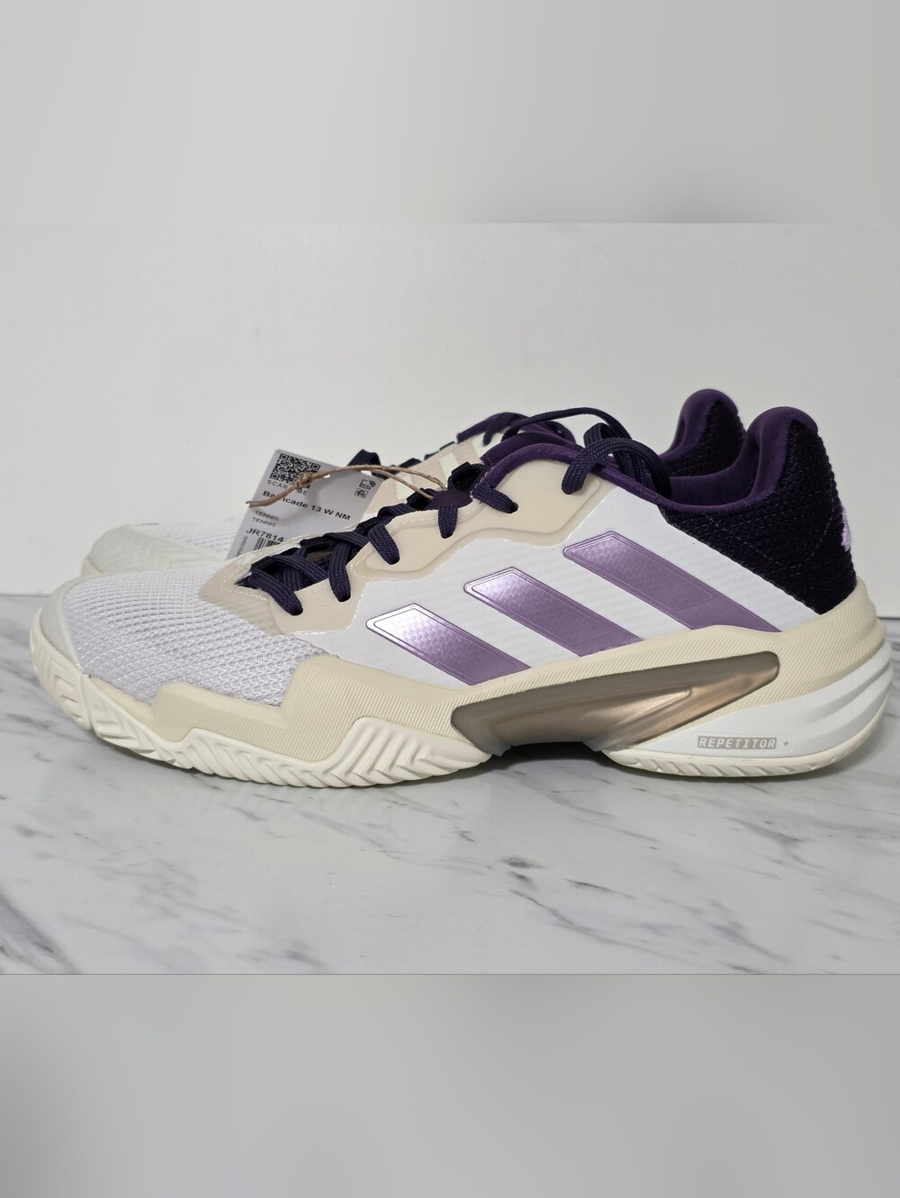 adidas Women’s Tennis Shoe - White, Purple, Cream